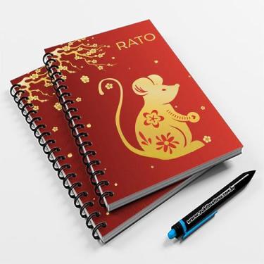 Imagem de Caderno Universitário 96fls Horóscopo Chinês Rato - Premium