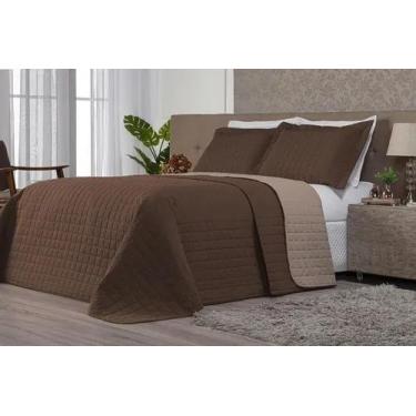 Imagem de Cobre Leito Dupla Face Premium Queen Tabaco/Cáqui - Vigui