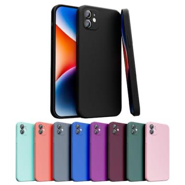 Imagem de Capa Case Compatível AppIe iPhone 11 Silicone Aveludada Com Lentes Protetoras de Câmera (AZUL BEBE)