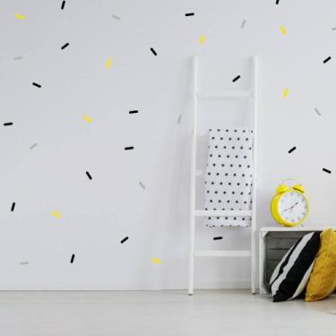 Imagem de Kit de Adesivos Granulado - Kanto Store, Preto, prata e Amarelo
