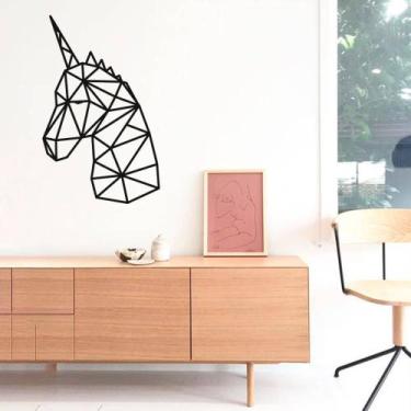 Imagem de Adesivo Parede Porta Unicórnio Moderno Decoração Industrial Quarto Ado