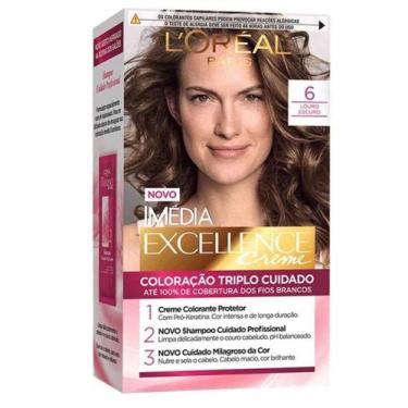 Imagem de Coloração Imédia Excellence Creme 6 Louro Escuro - LnullOréal