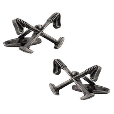 Imagem de Abotoaduras polo cruzadas com caixa de apresentação Cuff-Daddy