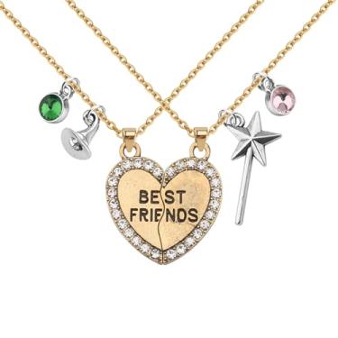 Imagem de EKECH BFF Elphaba Galinda Presentes Elphaba Galinda Amizade Colar Combinando Presente Musical Bruxas, Presente de Amizade, one size, Metal, Sem Pedra Preciosa