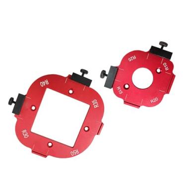 Imagem de Modelos de Roteador de Raio Gabarito Cantos Arredondados Bit Roteador R10 R15 R20 R25 R30 R35 R40 R50 para Trabalhar Madeira, Placa de Modelo de Gabarito de Painel Chanfro