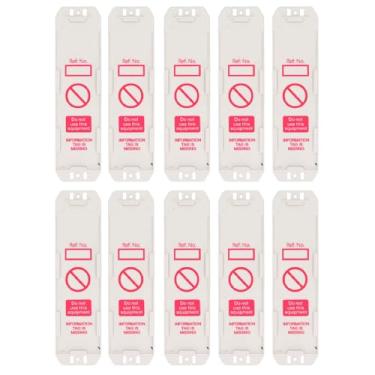 Imagem de Suporte de Andaime de 10 Peças, Suporte de Etiqueta de Andaime de Plástico, Etiquetas de Inspeção de Segurança para Prevenção de Acidentes