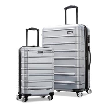Imagem de Samsonite Omni 2 Mala expansível rígida com rodas giratórias, Prata ártica, 2-Piece Set (Carry-on PRO/Medium), Omni 2 Mala expansível rígida com rodas giratórias