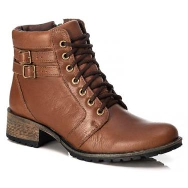 Imagem de Bota Country Feminina Cano Curto Detalhe Fivela Estilo Moda Inverno - 