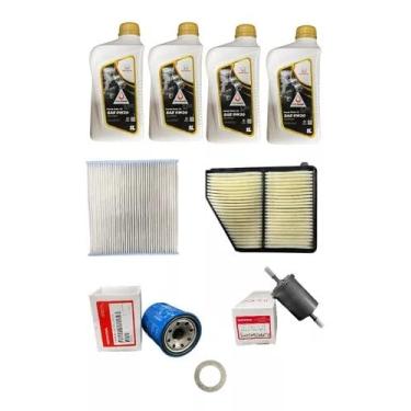 Imagem de Kit Revisão Óleo 0w20 E Filtros Honda Civic G10 2.0 Original