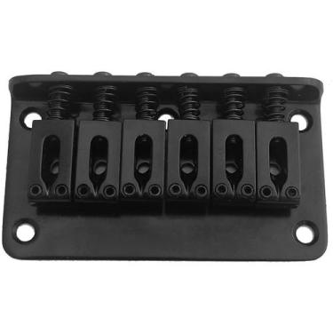 Imagem de Ponte Fixa Hardtail Para Guitarra Stratocaster 6 Cordas Preta - Thida