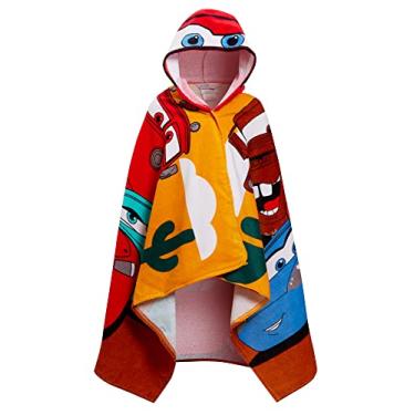 Imagem de Disney Toalha com capuz para carros 100% algodão infantil vestido relâmpago McQueen Poncho toalha de banho praia envoltório de natação