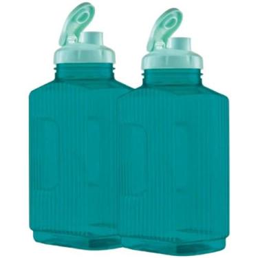 Imagem de 2 Jarra Garrafa De Água Suco Geladeira Tampa Higiênica 1,7lt - Bandeir