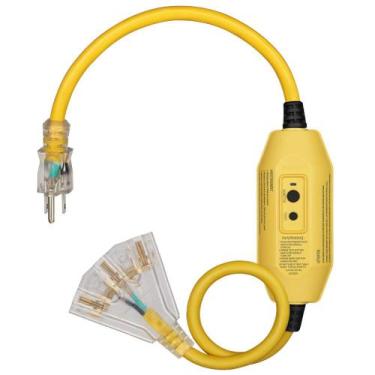 Imagem de Cabo de extensão DEWENWILS 1m automático GFCI 12/3 Gauge Outdoor