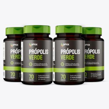 Imagem de Kit 4x - Própolis Verde - 70 cápsulas - Omix