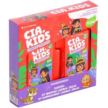 Imagem de Cia. da natureza, Kit Infantil, Shampoo e Condicionador, Para cabelos Finos e Delicados, Lisinhos Tropicais, Vegano, 2 X 250ml