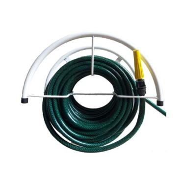 Imagem de Suporte Enrolador de Mangueira Meia Lua de Parede Fixo Moderno Fácil I