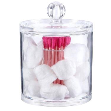 Imagem de Porta Cotonete E Algodão Em Acrílico