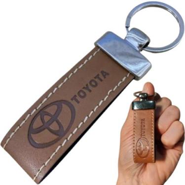 Imagem de Chaveiro Toyota Couro Automotivo Metal Chave Carro Luxo - RS