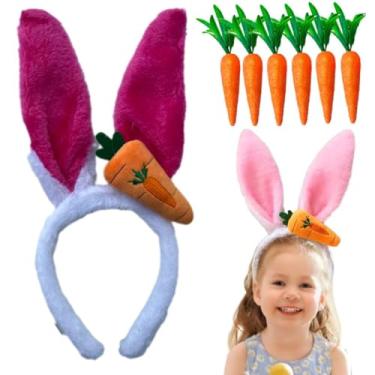 Imagem de Fantasia Orelha de coelho tiara orelinha Arco Pascoa (Pink)