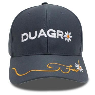 Imagem de Boné Básico Aba Curva Cinza Bordado Floral Original Duagro, Cinza, Úni