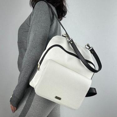 Imagem de Bolsa recuo em couro legitimo b.1034, Onix preto off