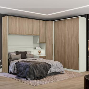 Imagem de Guarda-Roupa Casal Modulado Seletto 8 Portas 6 Gavetas Me23 Areia/Jequ