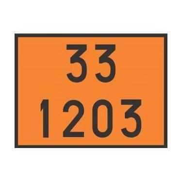 Imagem de Kit 4 Placas Numerologia Laranja Onu 33 1203 Carga Perigosa 331203 - S