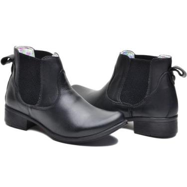 Imagem de Bota Feminina Botina Cano Curto Cla Cle - Cla-Clê, Preto, 39