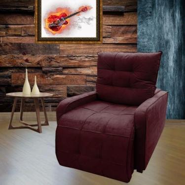 Imagem de Poltrona Retratil Reclinavel Rodape Regulavel Amamentação Azera - Silv