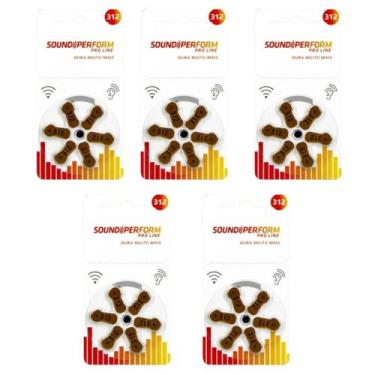 Imagem de 30 Pilhas Auditivas 312 Pr41 para Aparelho Auditivo Sound Perform