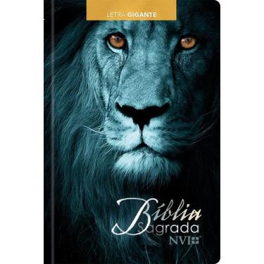 Imagem de Livro - Bíblia Sagrada NVI - Letra Gigante - Leão azul