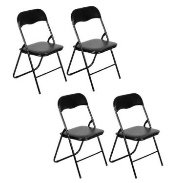 Imagem de Kit com 4 Cadeiras Dobrável Boxbit Lena para Sala bar cozinha