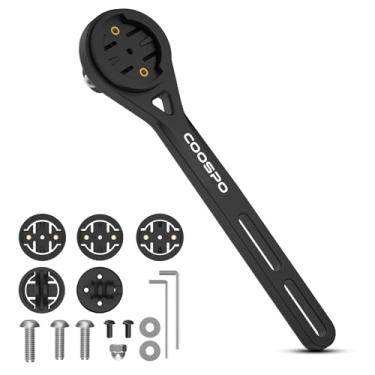 Imagem de CooSpo Suporte estendido para bicicleta externa MT6S, compatível com guidão integrado aerodinâmico de ciclismo, compatível com Garmin Edge/Wahoo Elemnt/Bryton/iGPSPORT/adaptador de montagem GoPro