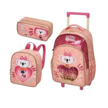 Imagem de KIT ESCOLAR LILICA RIPILICA LOVELY: BOLSA CARRINHO SEM ALÇA, LANCHEIRA E ESTOJO DUPLO 100% ORIGINAL