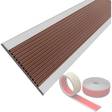 Imagem de Fita Antiderrapante Para Borda De Escada, Tiras De Borracha Antiderrapantes Para Degraus De Escada Internos E Externos, Comprimento 5m/10m Protetor De Borda De Degraus Impe, Grey, 10m/33ft