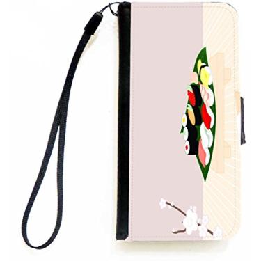 Imagem de Rikki Knight Capa carteira flip com aba magnética para iPhone 5c da Sushi Plate Art