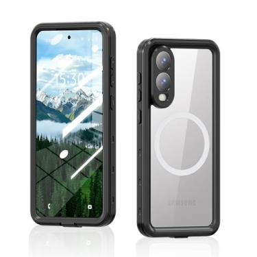 Imagem de Capa à prova d'água compatível com Samsung Galaxy S25 Edge, IP68 à prova d'água, certificada, à prova de choque, à prova de poeira, à prova de neve, proteção total resistente, capa subaquática