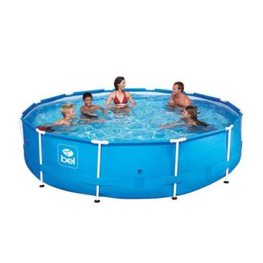 Imagem de Piscina Estrutural c/ Armação 7000 Litros Redonda 3,66m x 76 cm Bel Re