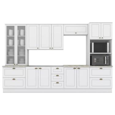 Imagem de Cozinha Modulada 7 Pecas 343 cm CE172 Americana Branco Calcare Henn, B