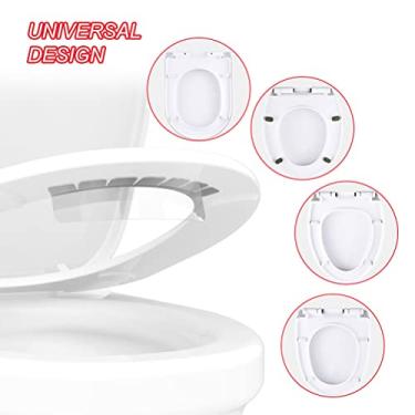 Imagem de Guard de Respingo de Assento No Vaso Sanitário Akozon - Guarda Respingos Xixi Transparente para Treinamento Potty, Defletor Urina à Prova d'água para Crianças e Adultos, Fácil Instalar e Limpar
