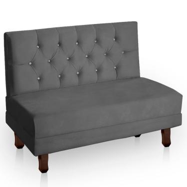 Imagem de Canto Italy Confortável Para Apartamento Cozinha E Restaurantes Suede Cinza Escuro