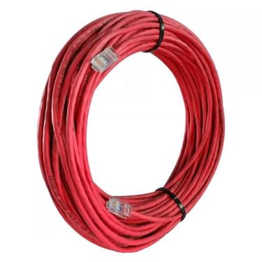 Imagem de Cabo De Rede Cat 6 Mpt Interno 50 Metros U/utp 4p X 23awg | Vermelho Com Conectores