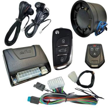 Imagem de Alarme Automotivo Universal de Segurança Completo Sirene Chave Canivet