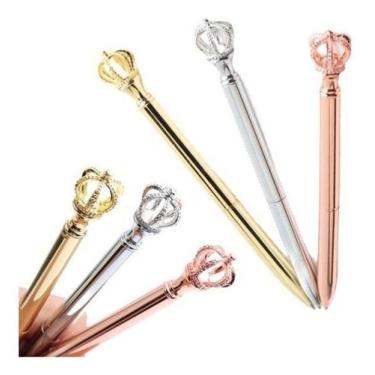 Imagem de Caneta Coroa Esferográfica Diamante Luxousa De Metal - PL