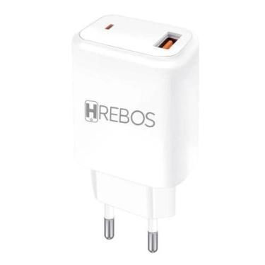 Imagem de Fonte Carregador Celular USB 3.1A Hrebos HS-151, Branco