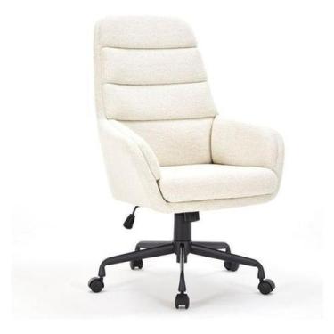 Imagem de Cadeira Poltrona Escritório Giratória Cotton Neve Até 120Kg - Brazil H