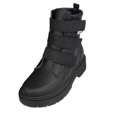 Imagem de Bota Infantil Menina Coturno Cano Médio Glitter Duda Pampili