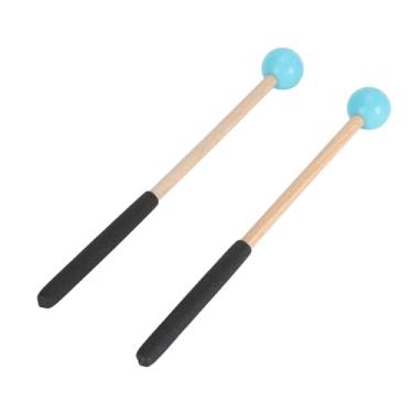 Imagem de WALFRONT Mallets de Xilofone de Madeira de Borracha Prenda um Tom Amplo de 22 Cm de Comprimento para Tambor de Língua Sino Marimba para Concertos Festas de Tambor Conjunto Prática (Azul)