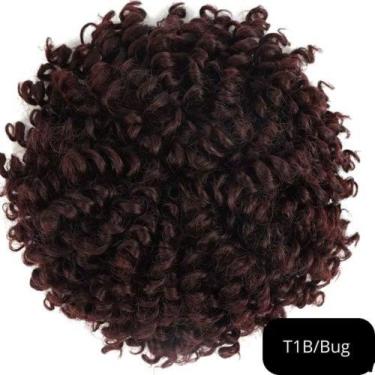 Imagem de Aplique Coque Afro Puff Cacheado Orgânico 30Cm 120Gr - Produto Origina