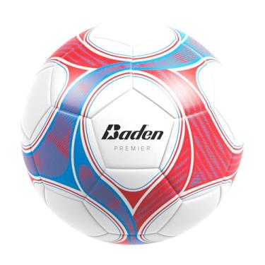 Imagem de Baden Bola de futebol do time, branca/cinza/azul, tamanho 5